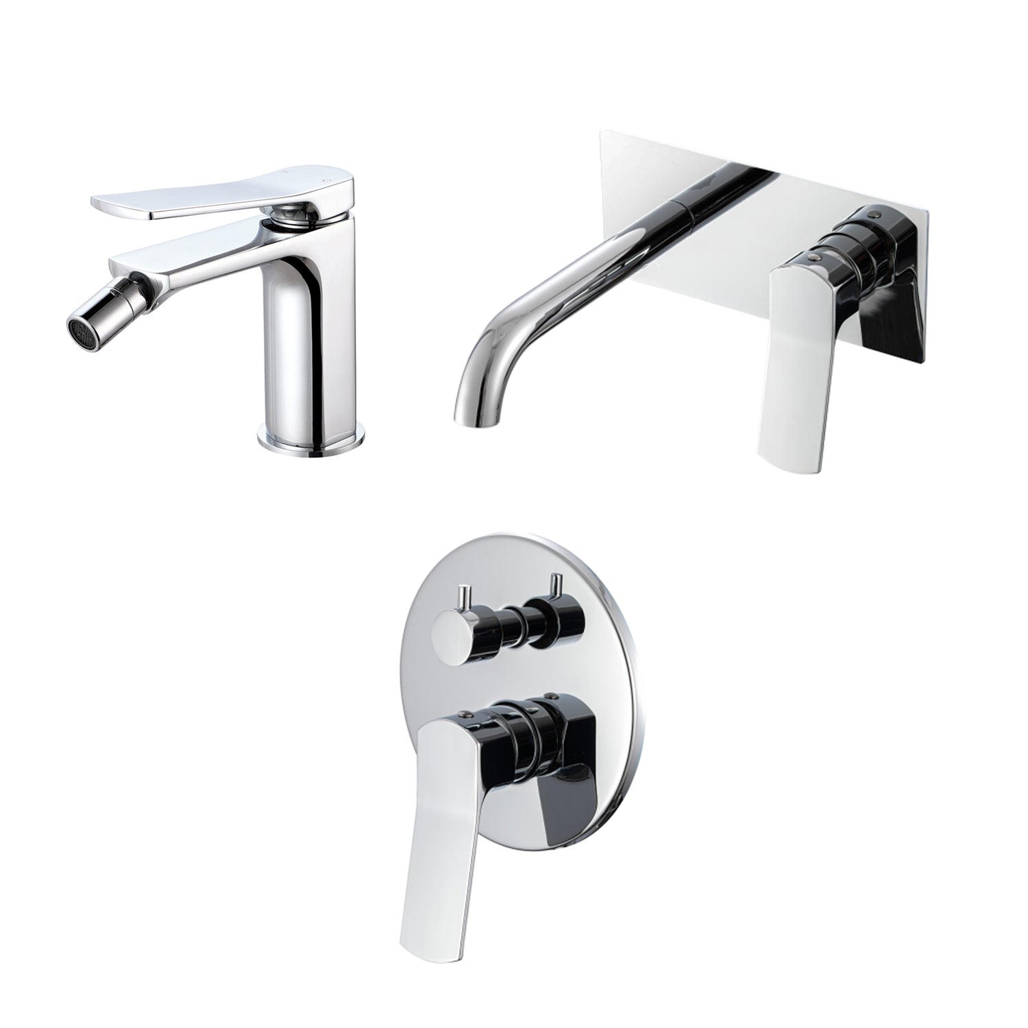 Composizione di miscelatori per lavabo incasso easy box