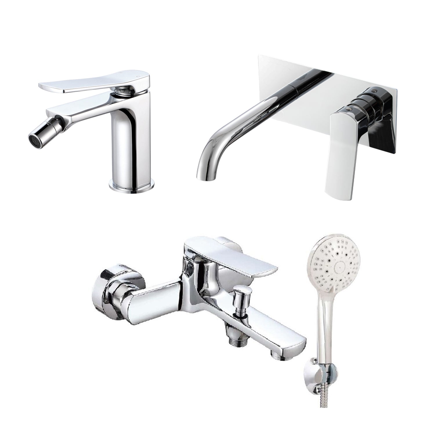 Composizione di miscelatori per lavabo incasso easy box