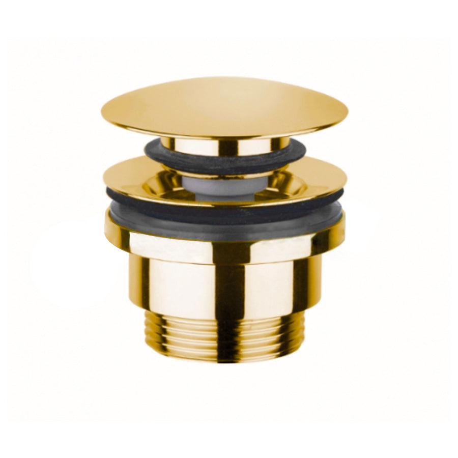 Piletta click clack per lavabi con troppo pieno Paffoni Light Exclusive Edition versione Honey Gold