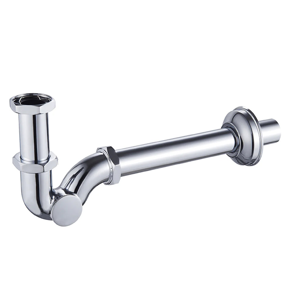 Sifone bidet ad “S†ispezionabile Rubiflux in ottone - Cromato