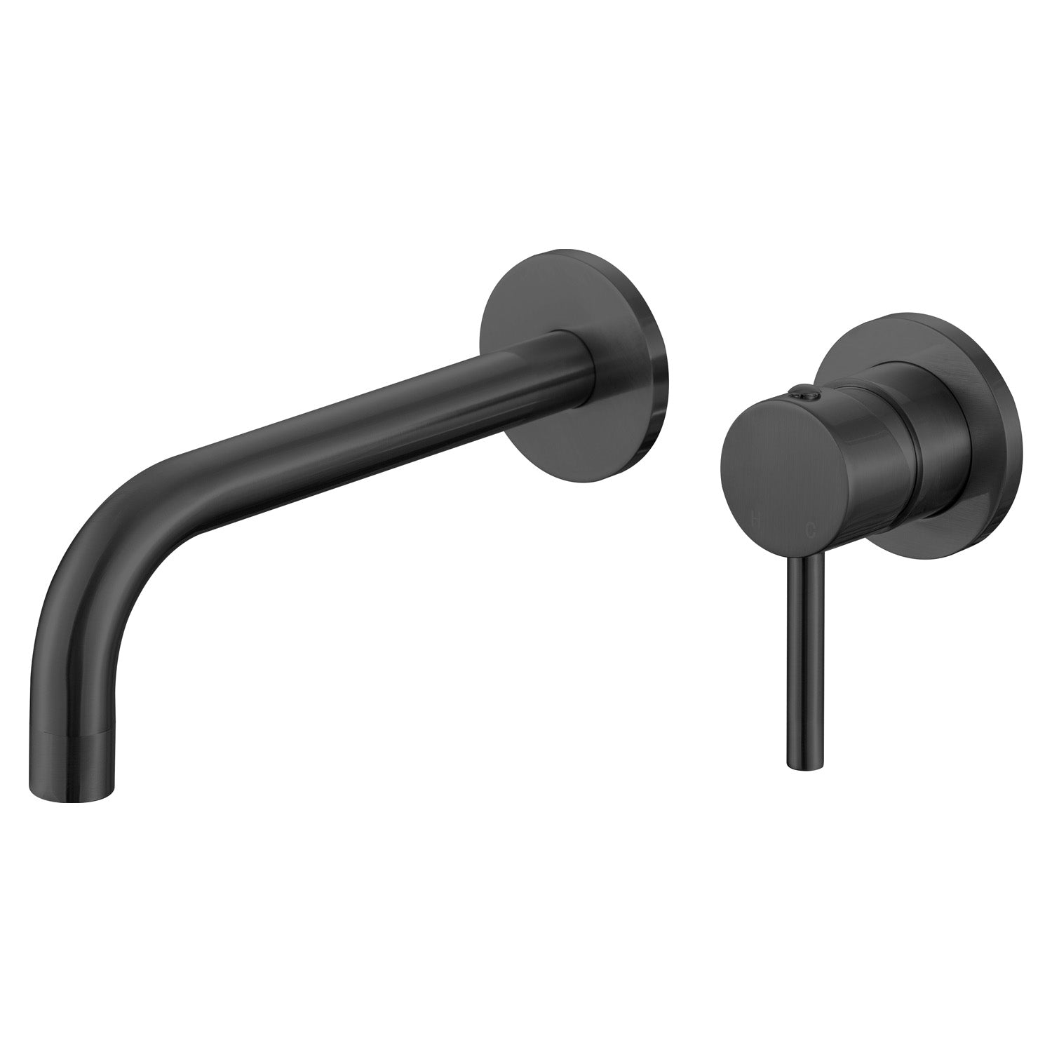 Miscelatore lavabo incasso serie Moon in ottone nero opaco