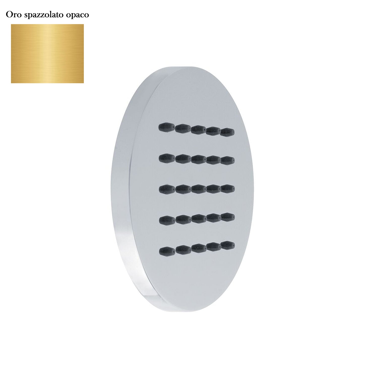 Soffione body jet a parete 100mm in ottone oro spazzolato