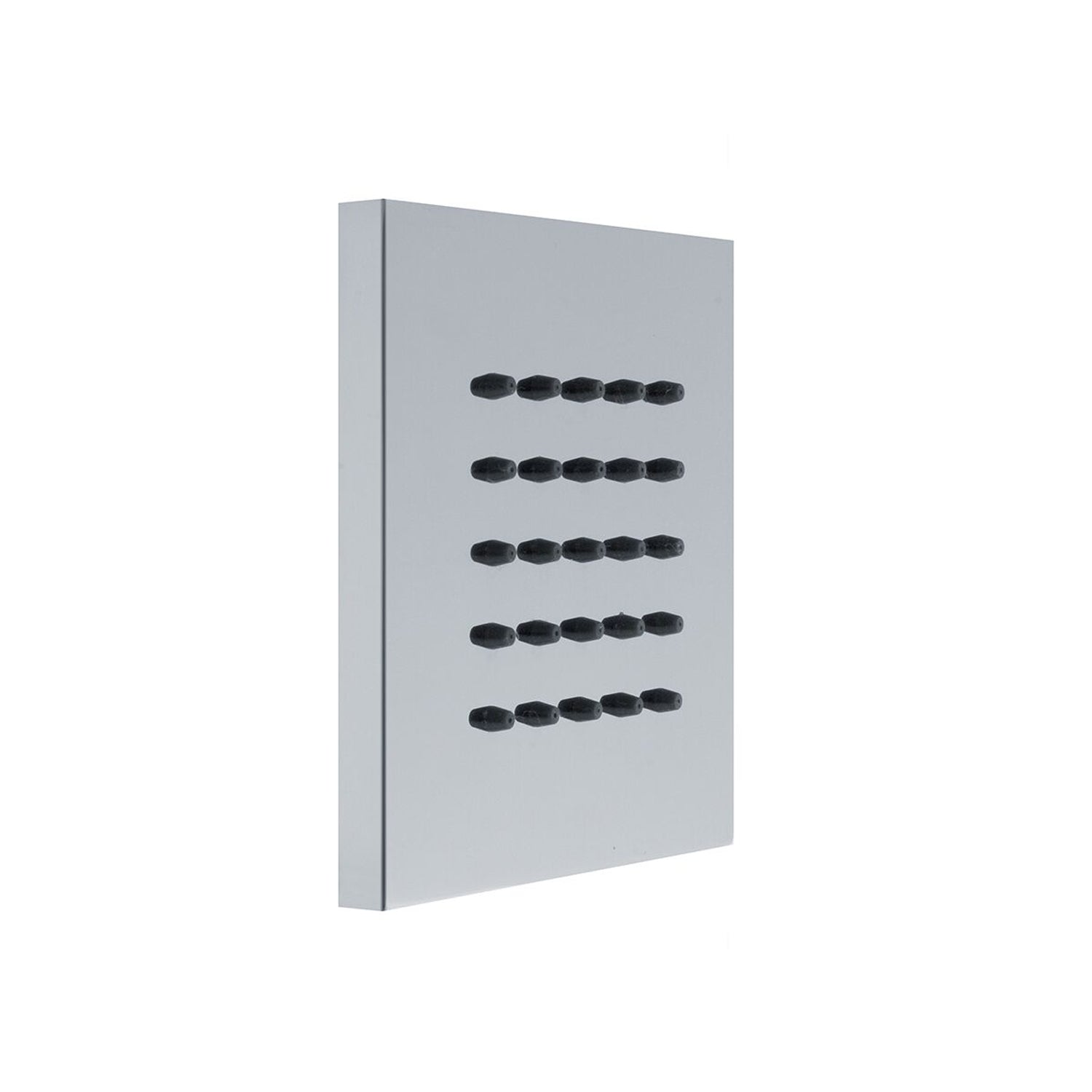 Soffione body jet a parete quadro 100mm in ottone
