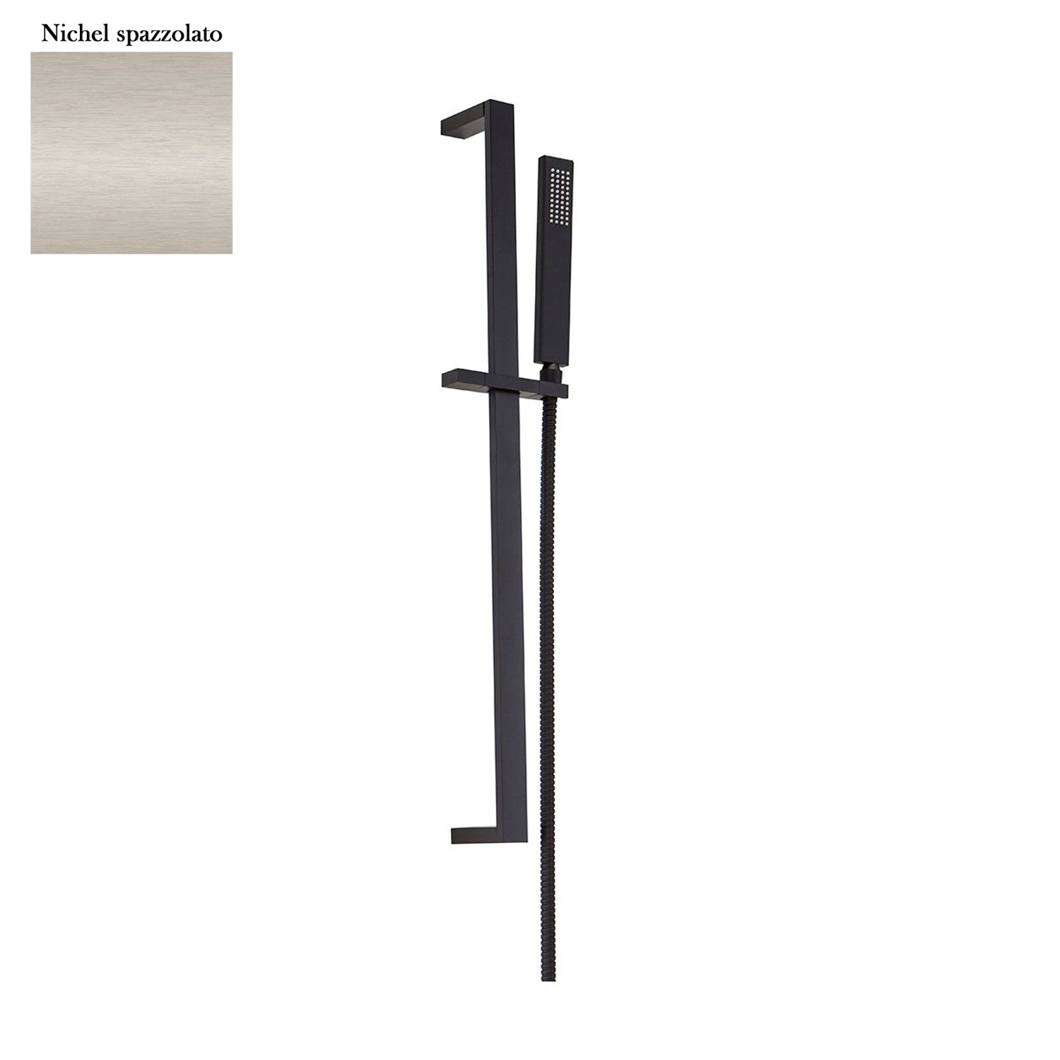 Saliscendi in ottone 10x30mm doccia Glamour e flessibile nichel