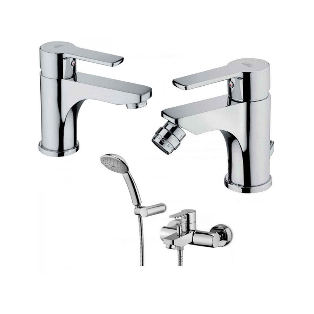 Set Paffoni Red miscelatore lavabo c/scarico + bidet c/scarico + vasca