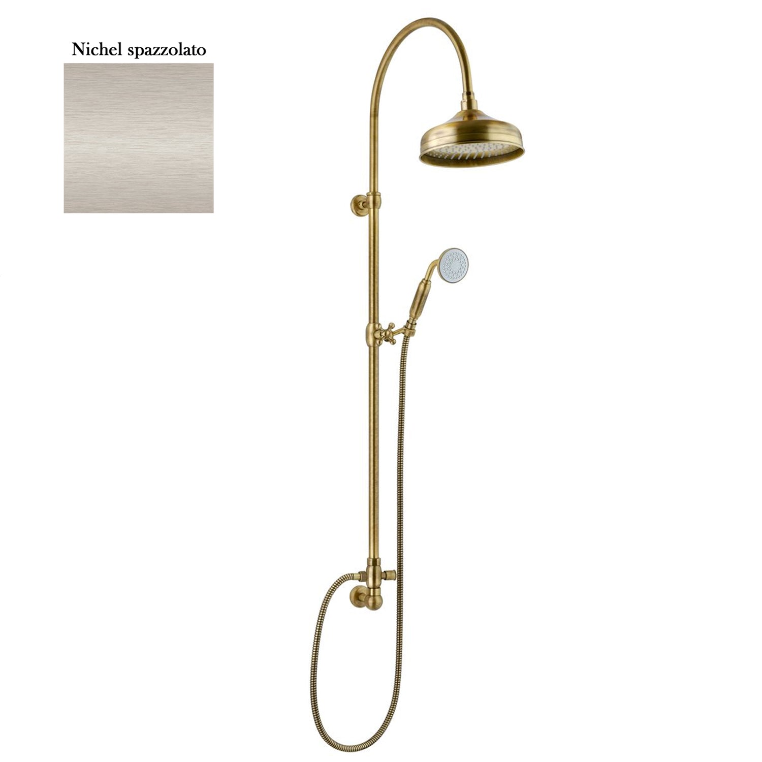 Colonna doccia nichel orientabile con soffione Lord