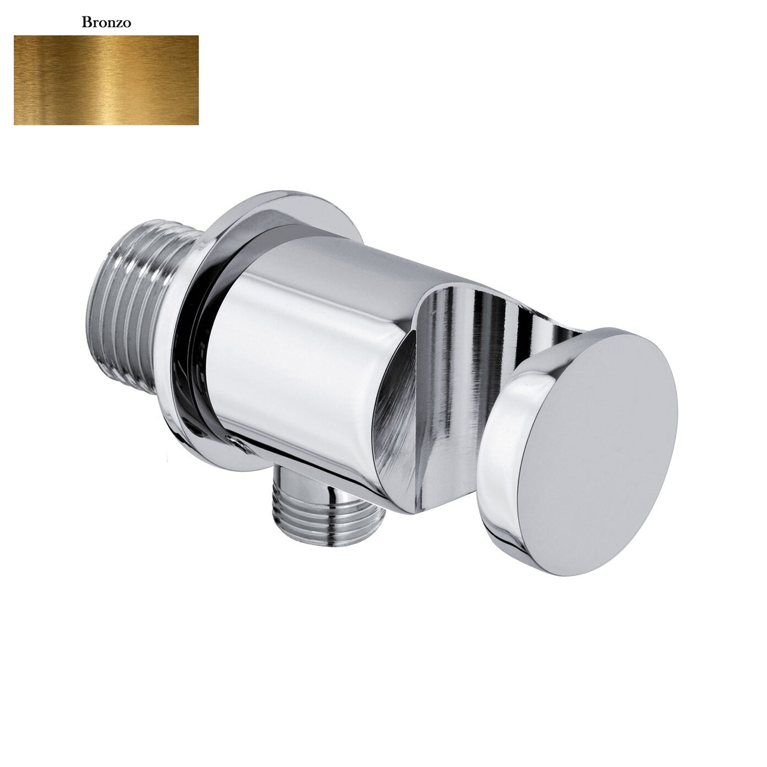 Supporto doccia fisso in ottone serie Arte con innesto conico bronzo