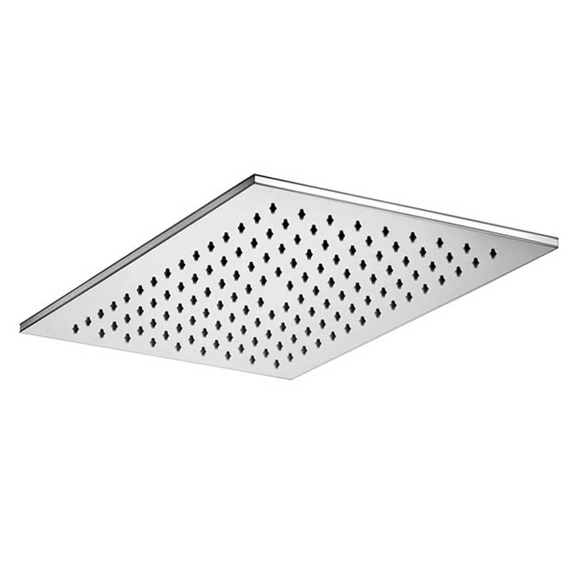 Soffione doccia rettangolare anticalcare Paffoni City 34x22 cm