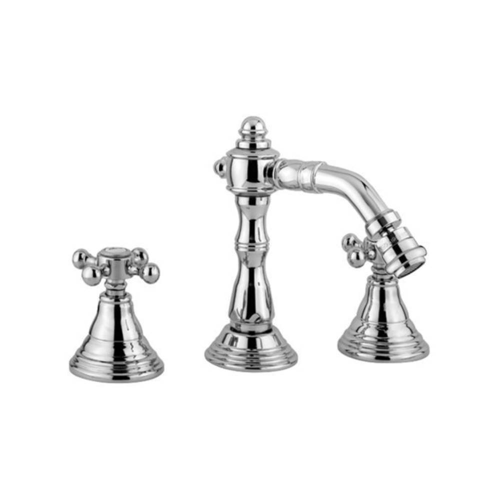 Batteria bidet 3 fori con canna orientabile e scarico automatico serie Belinda modello FBLV118CR cromato Paffoni