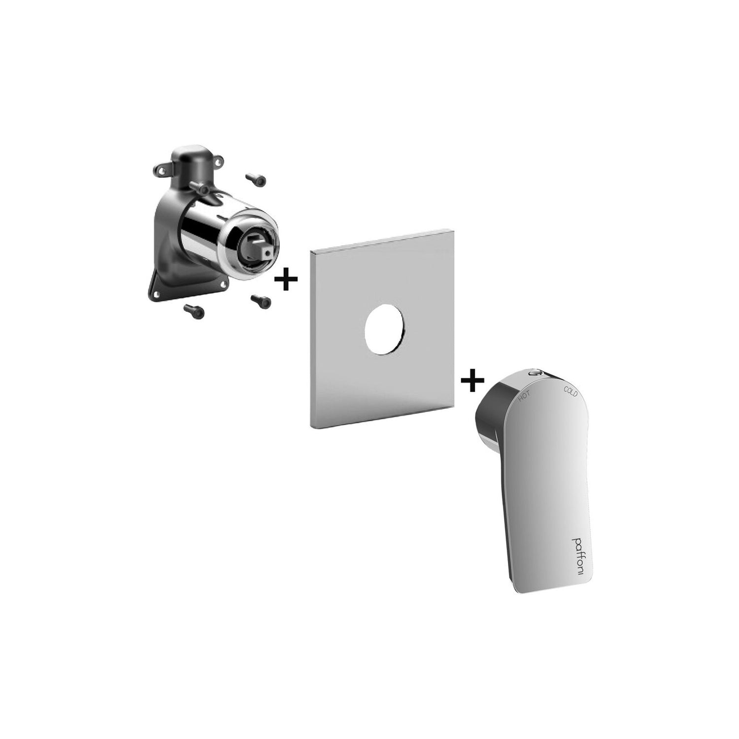 Set esterno miscelatore incasso doccia a 1 uscita Paffoni serie Tilt - Cromato
