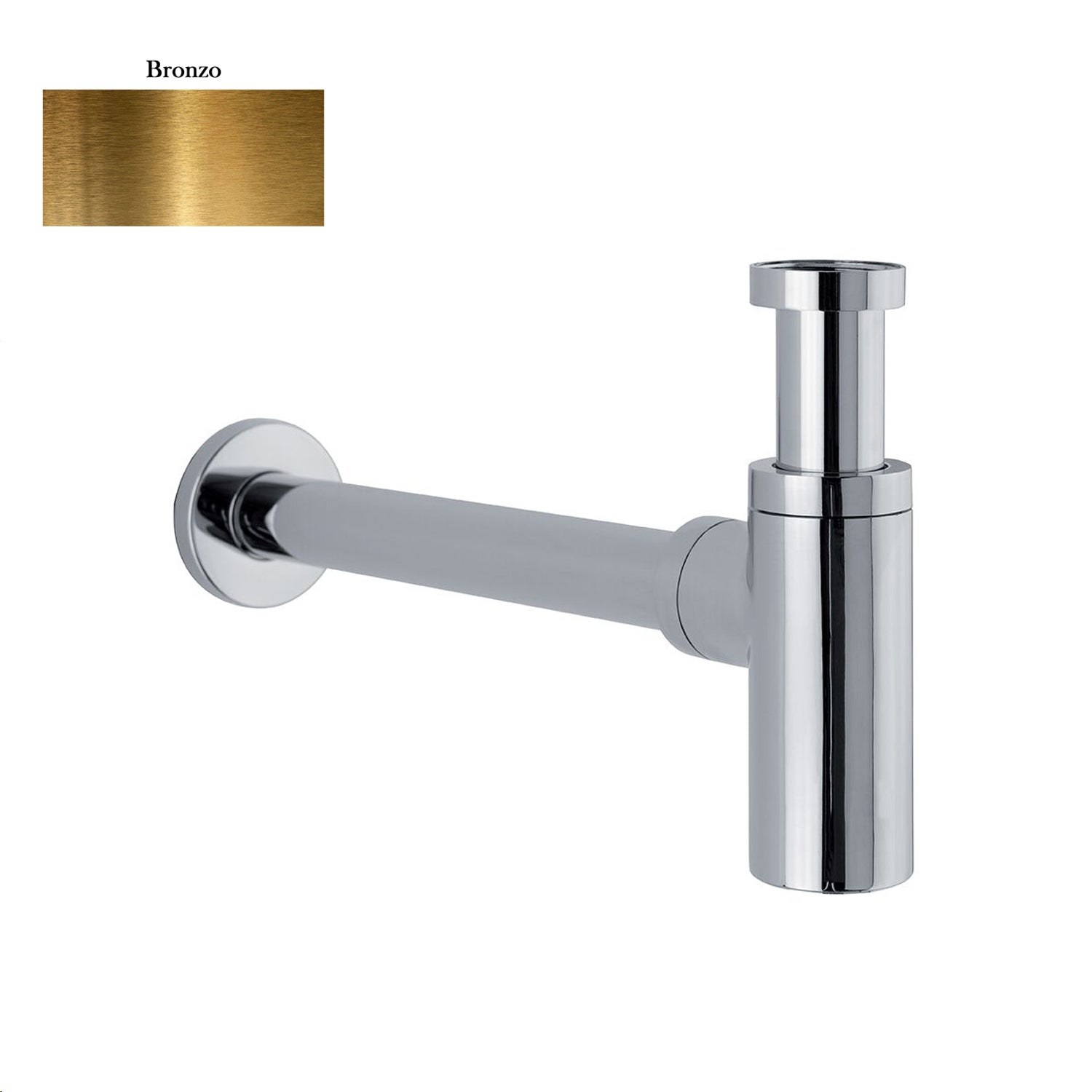 Sifone tondo da arredo in ottone bronzo