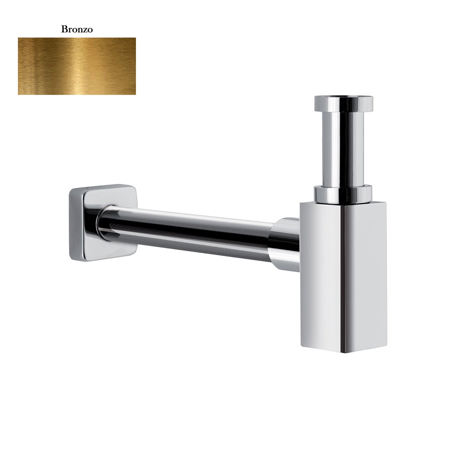 Sifone quadro da arredo in ottone bronzo