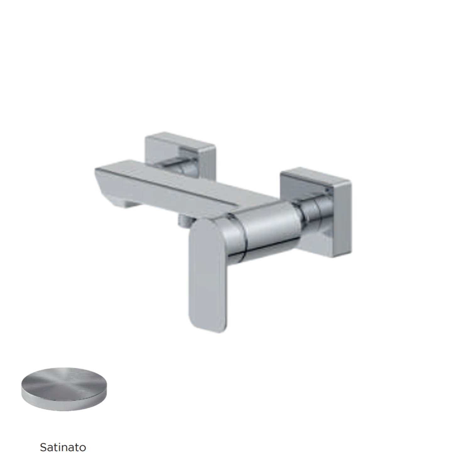 Miscelatore monocomando esterno per doccia RubiFlux serie Azzurro - Satinato