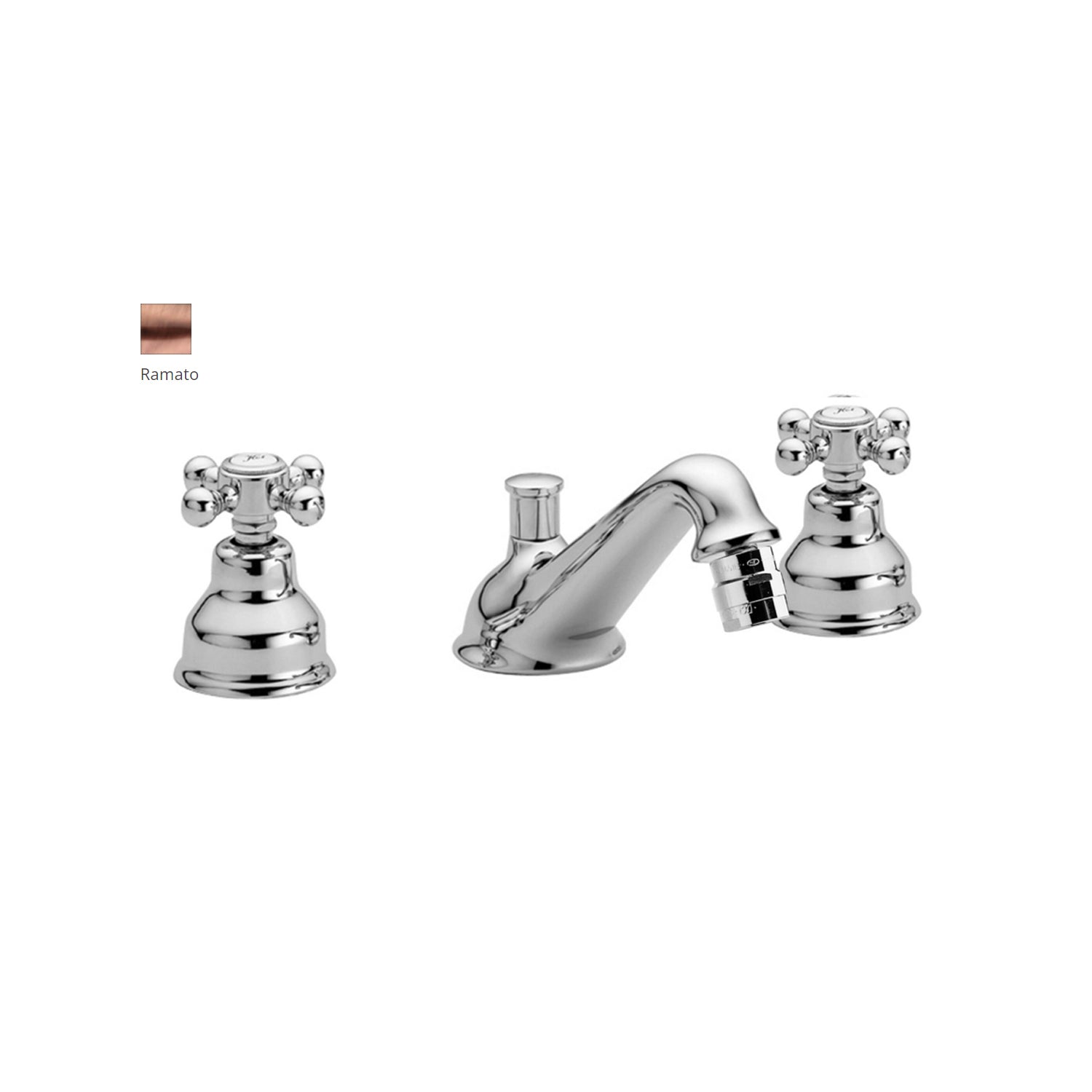 Batteria bidet con bocca fissa e scarico automatico Paffoni serie Viola - Ramato