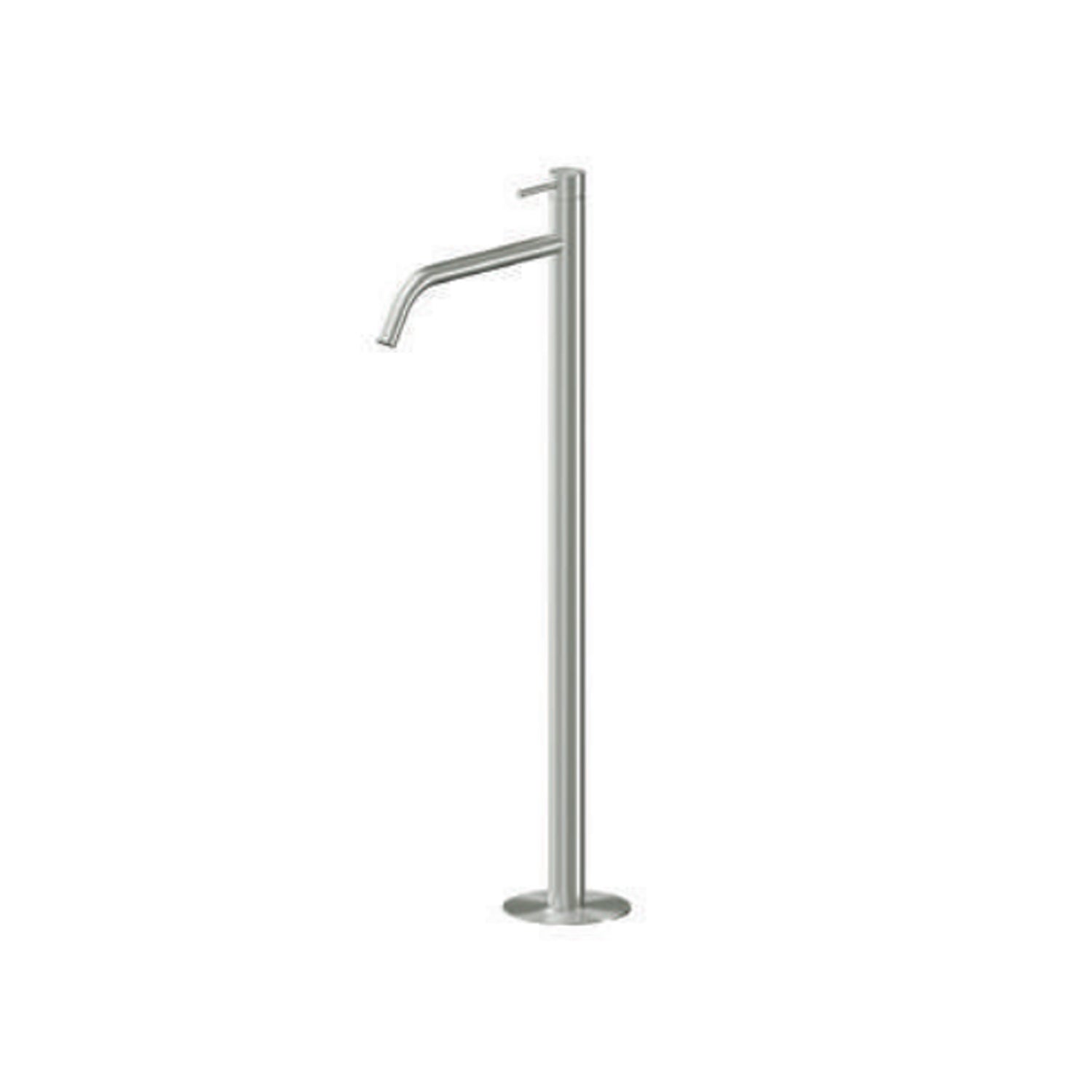 Miscelatore monocomando lavabo freestanding RubiFlux serie Aria - Acciaio Satinato