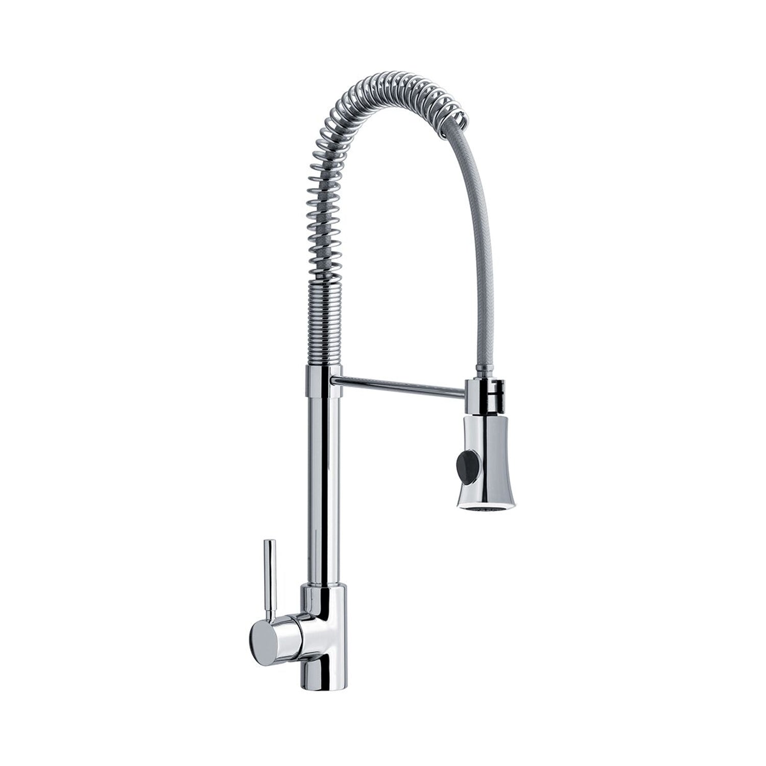 Miscelatore cucina in ottone con molla flessibile e 2 getti anticalcare