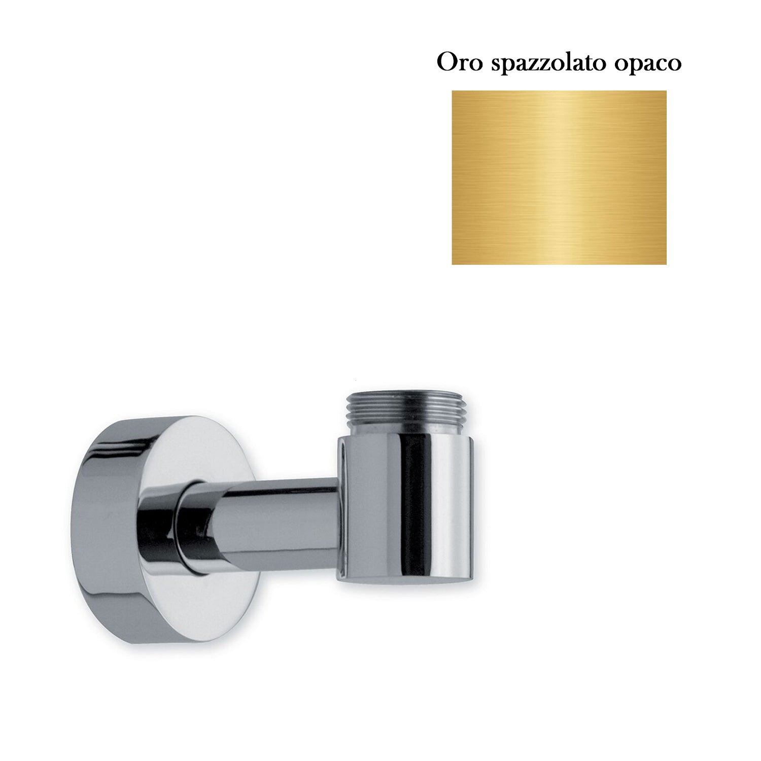 Supporto inferiore con presa acqua per colonna esterno doccia oro spazzolato