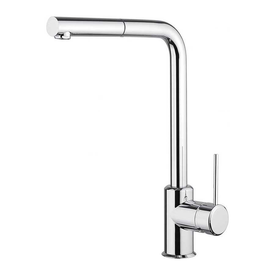 Rubinetti miscelatore per lavello cucina con doccetta estraibile cromato lucido Modello India
