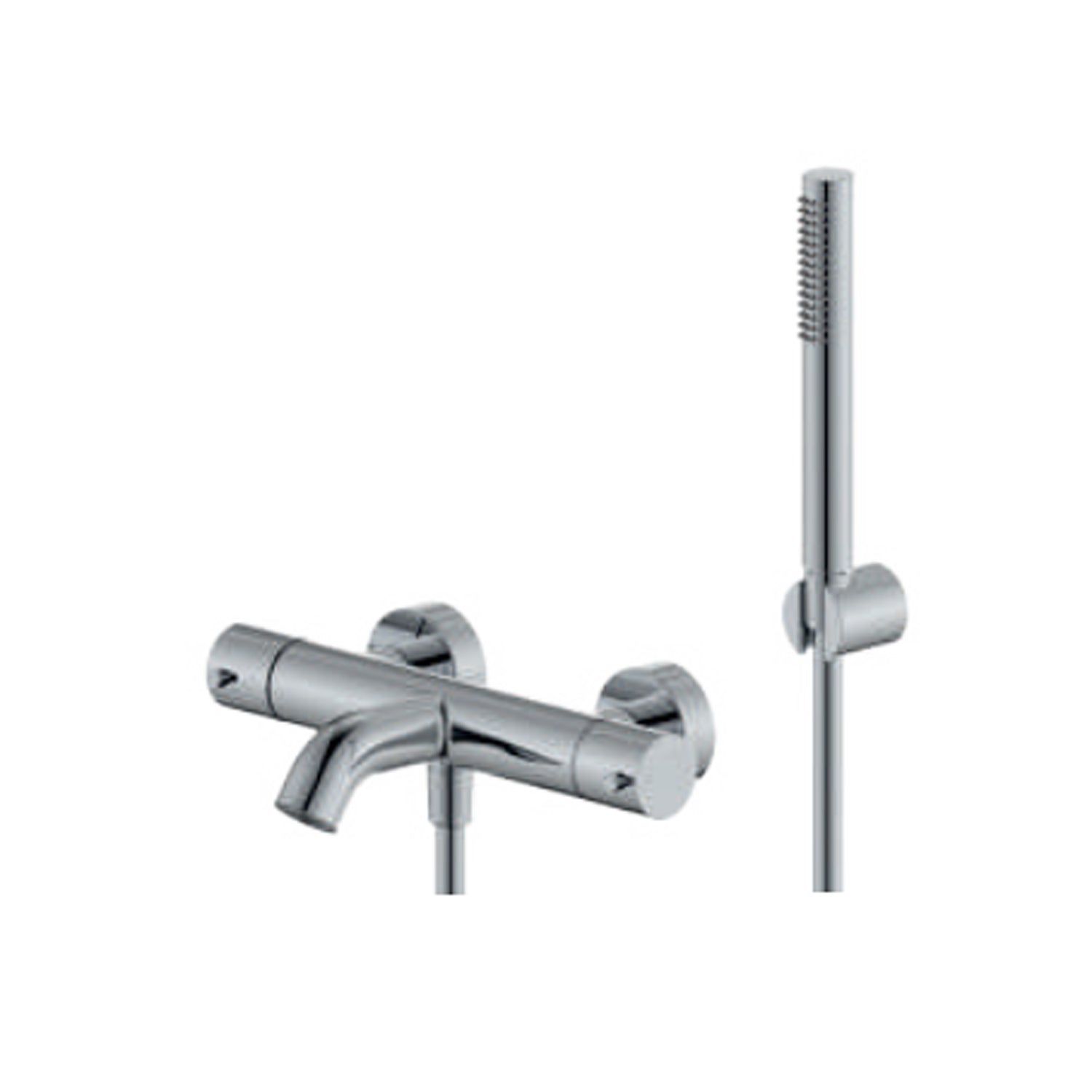 Miscelatore monocomando per vasca con kit doccino RubiFlux serie Regal - Cromo