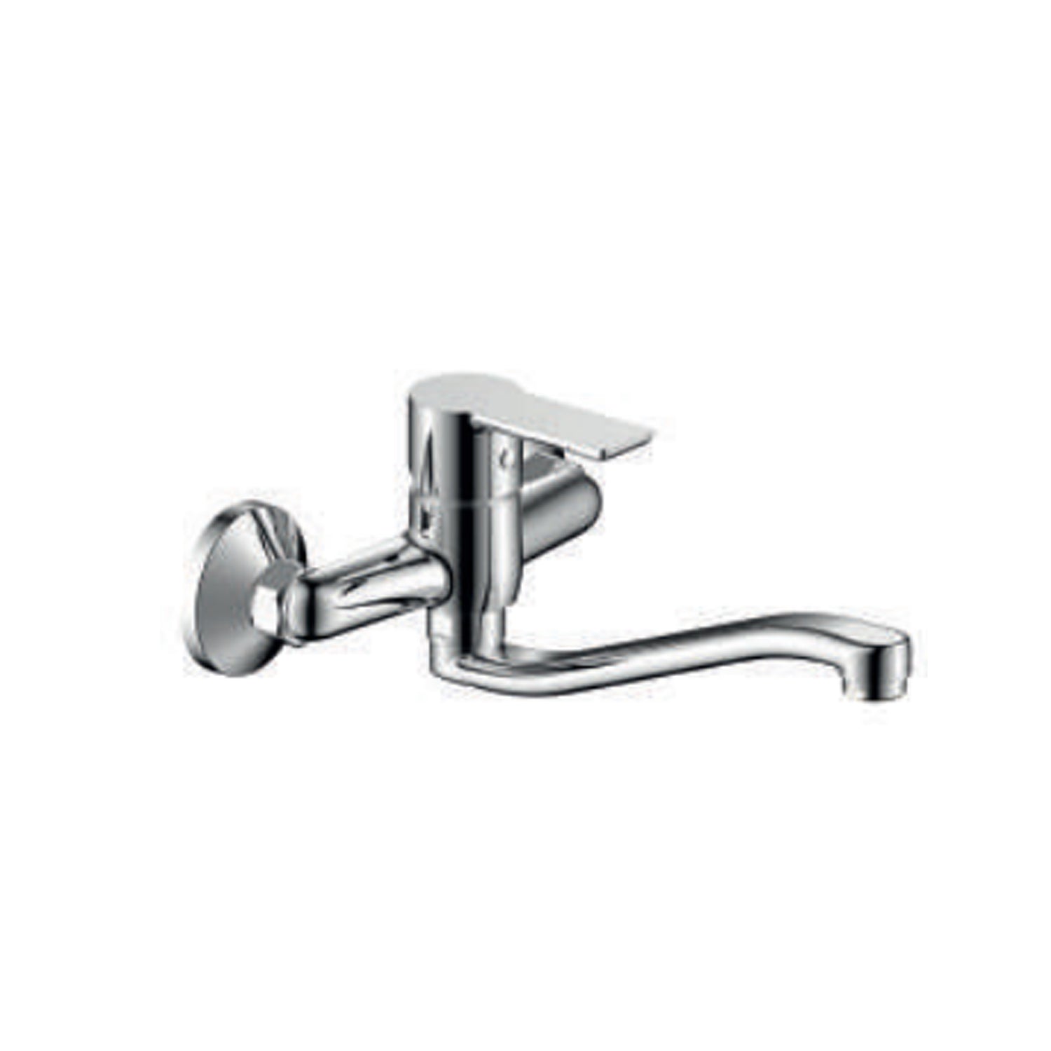 Miscelatore monocomando lavello a muro RubiFlux serie Kyros - Cromo