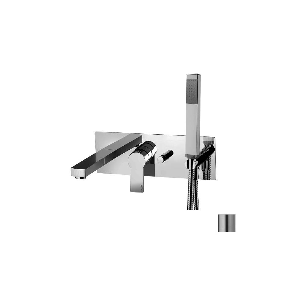 Miscelatore vasca a parete con duplex serie Tango modello TA001ST steel looking Paffoni