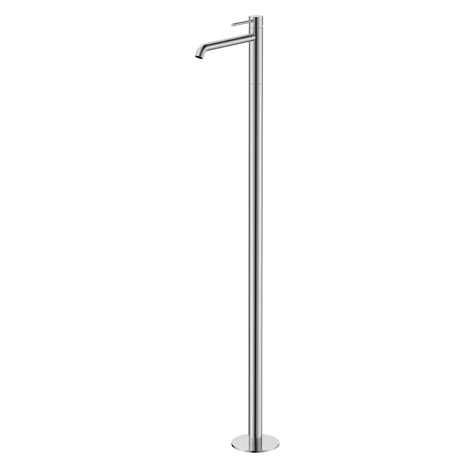 Miscelatore lavabo freestanding serie TriaSix in acciaio 316 spazzolato