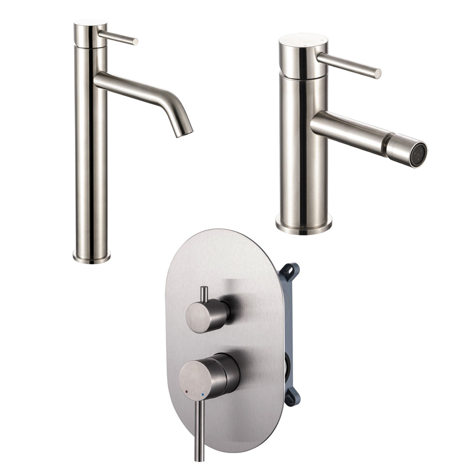 Composizione di miscelatori per lavabo alto