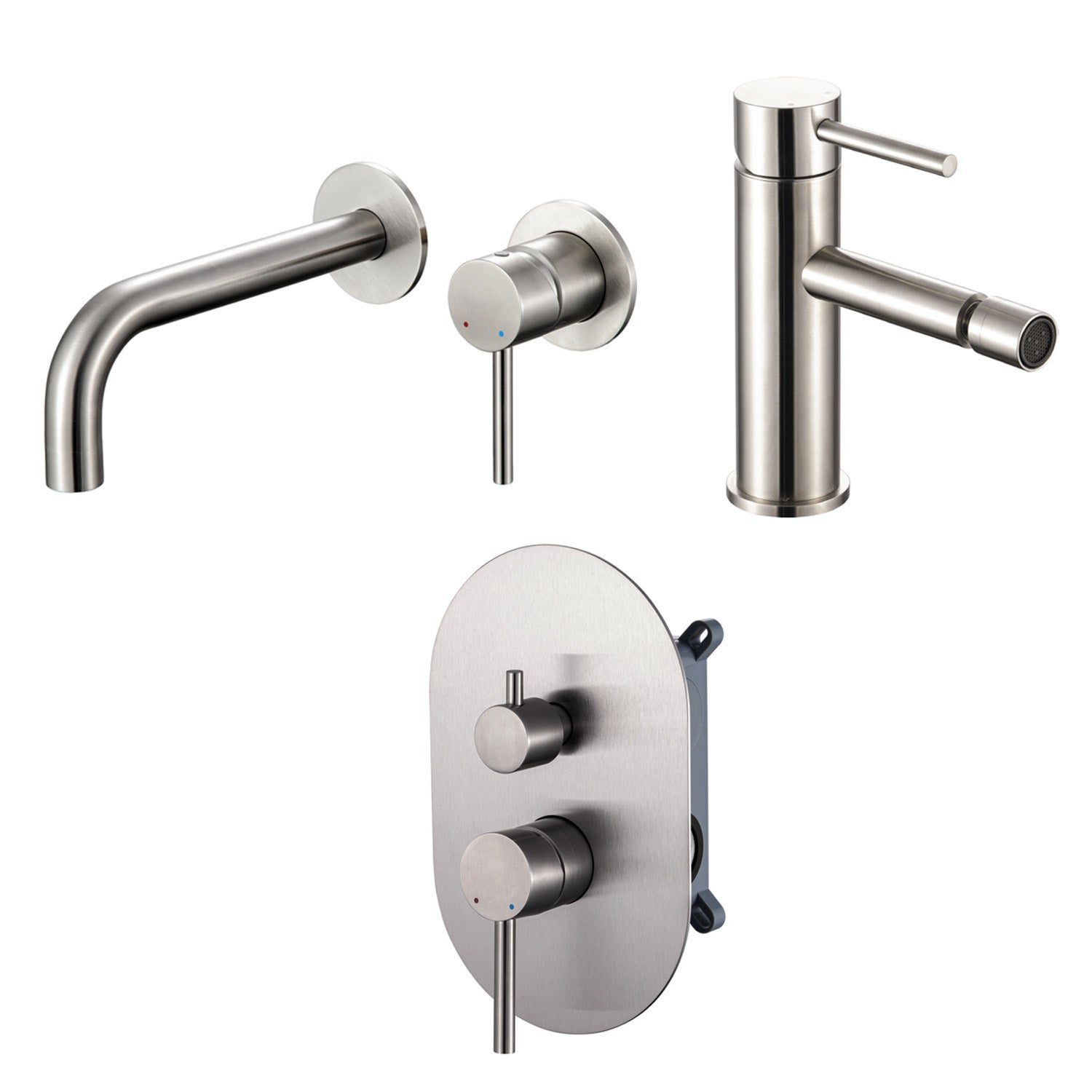 Composizione di miscelatori per lavabo incasso
