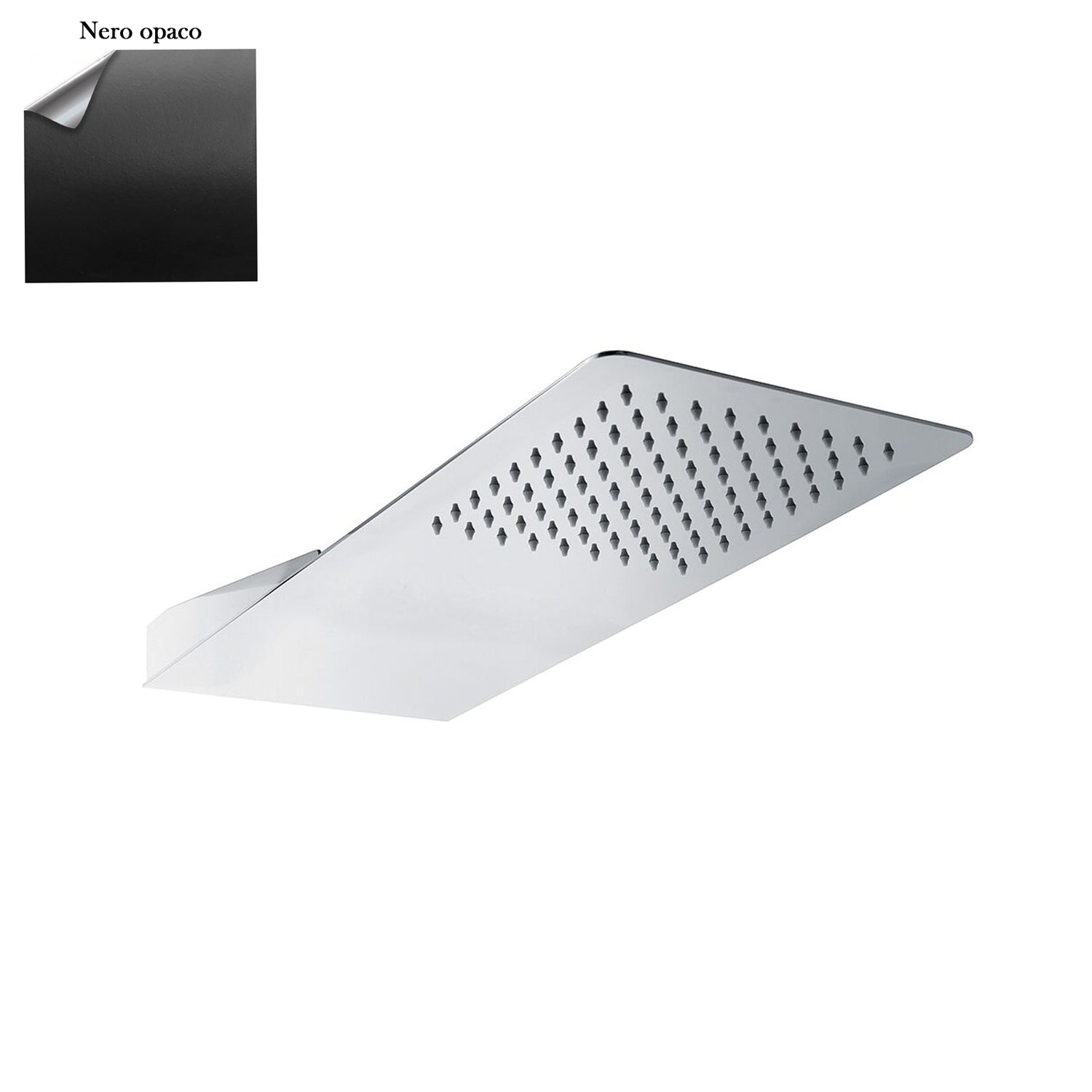Soffione Lipsia 55x23cm monogetto nero