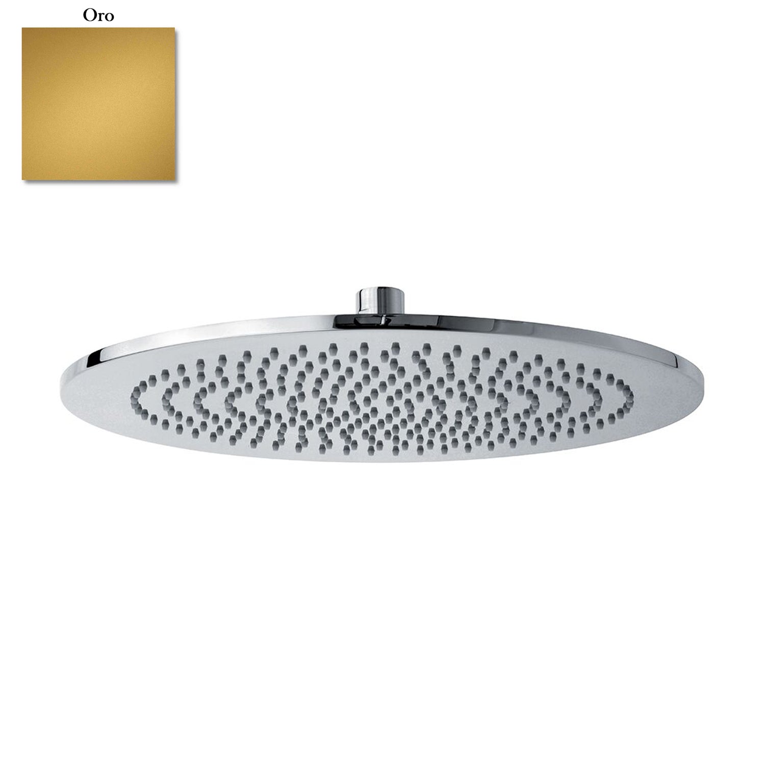 Soffione tondo Vienna 200mm oro monogetto con snodo e ispezionabile