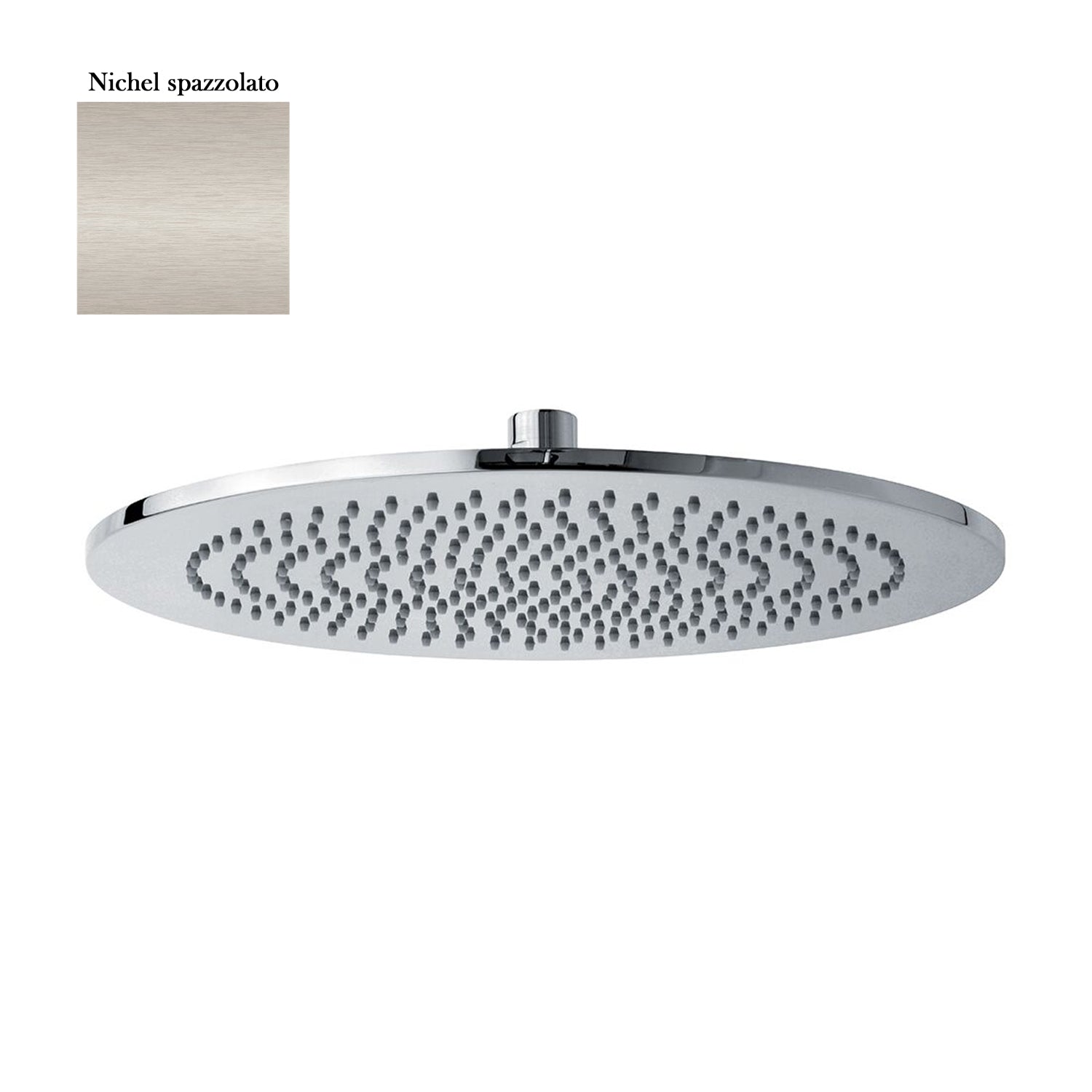 Soffione tondo Vienna 300mm monogetto con snodo e ispezionabile nichel
