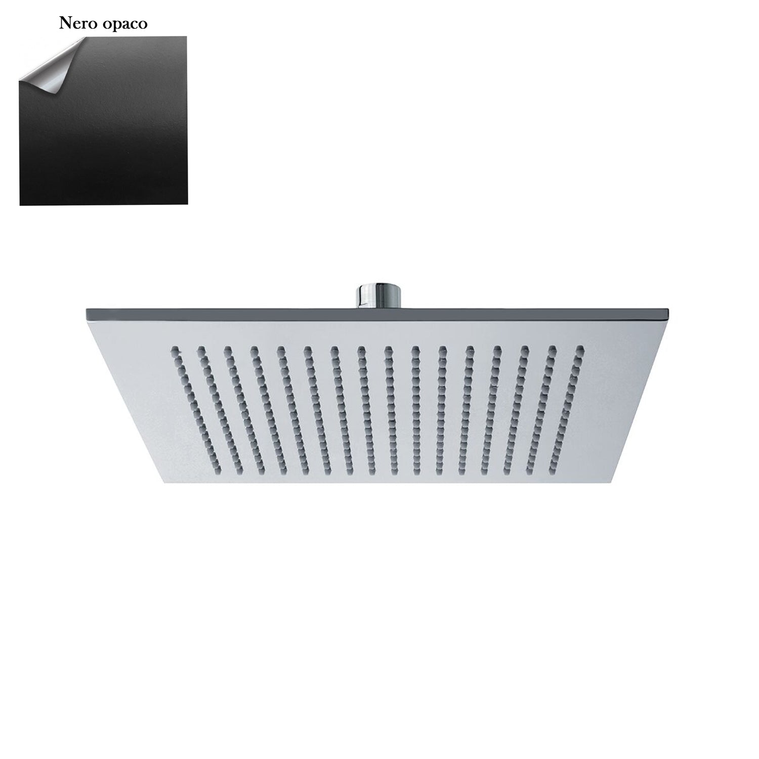 Soffione Parigi 250mm monogetto e ispezionabile nero