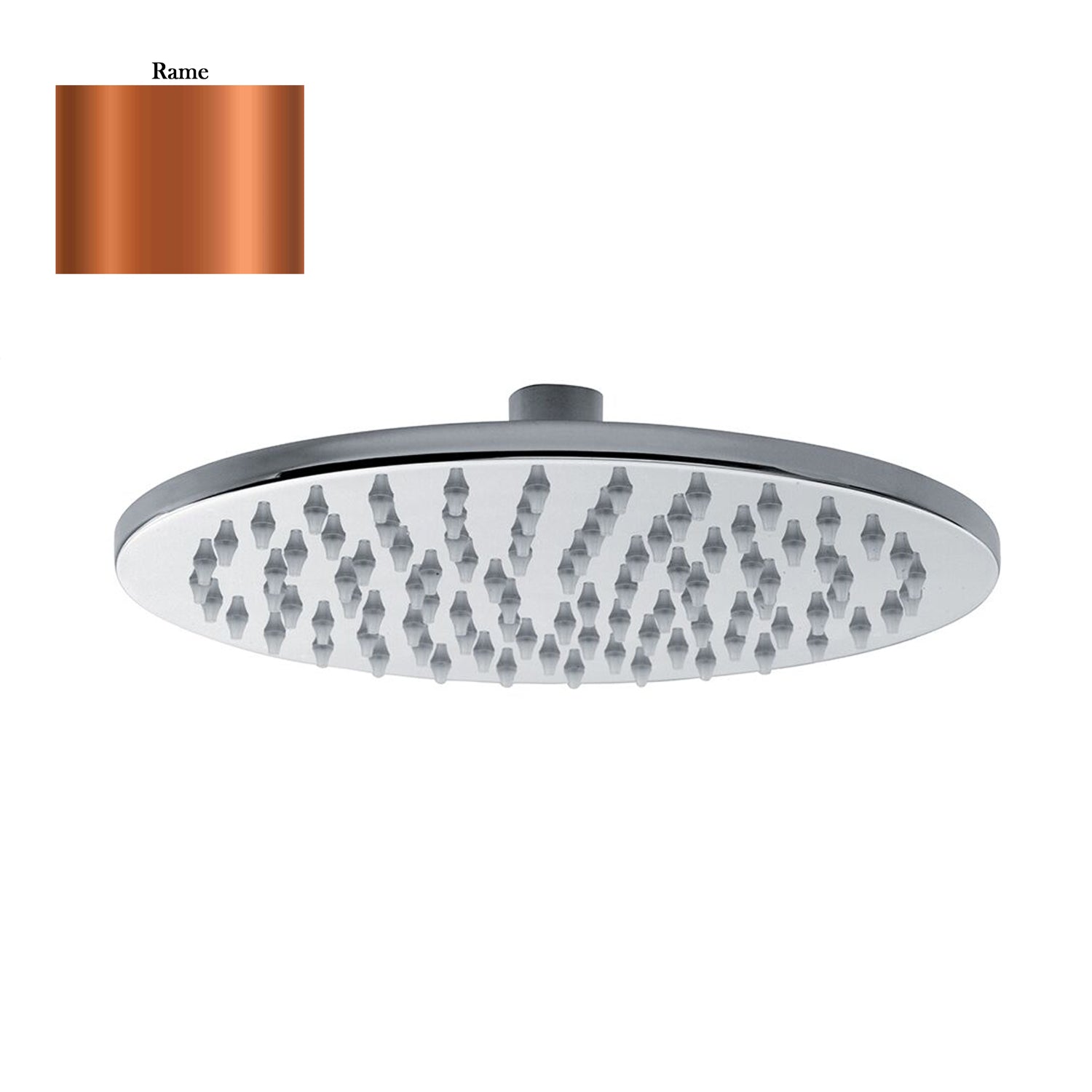 Soffione tondo Linz 250mm monogetto e ispezionabile rame