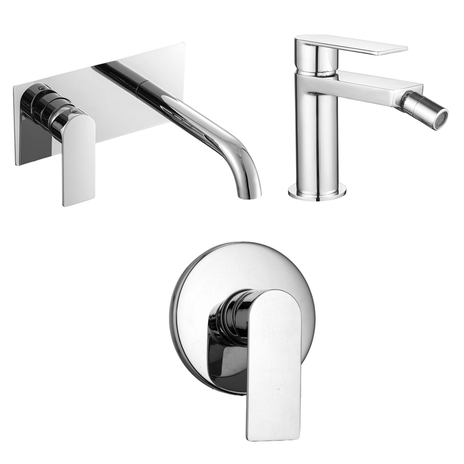 Composizione di miscelatori per lavabo incasso con easy box