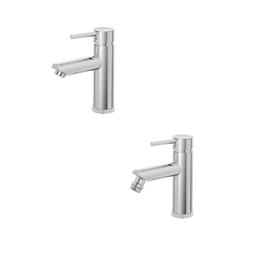 Kit miscelatore lavabo + bidet RubiFlux serie Paris Modello Brillant in acciaio inox