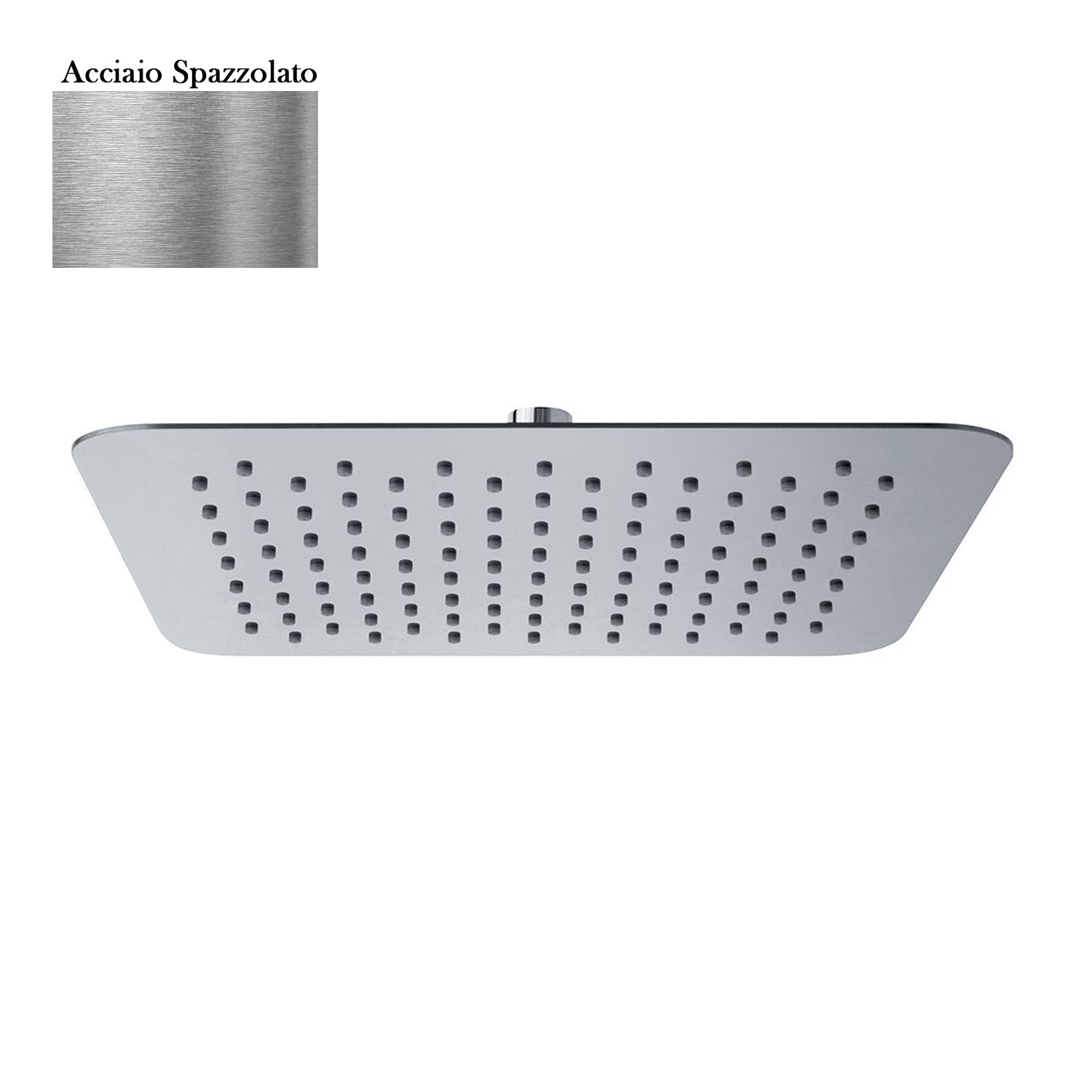 Soffione Lisbona 250mm anticalcare ultrasottile acciaio spazzolato
