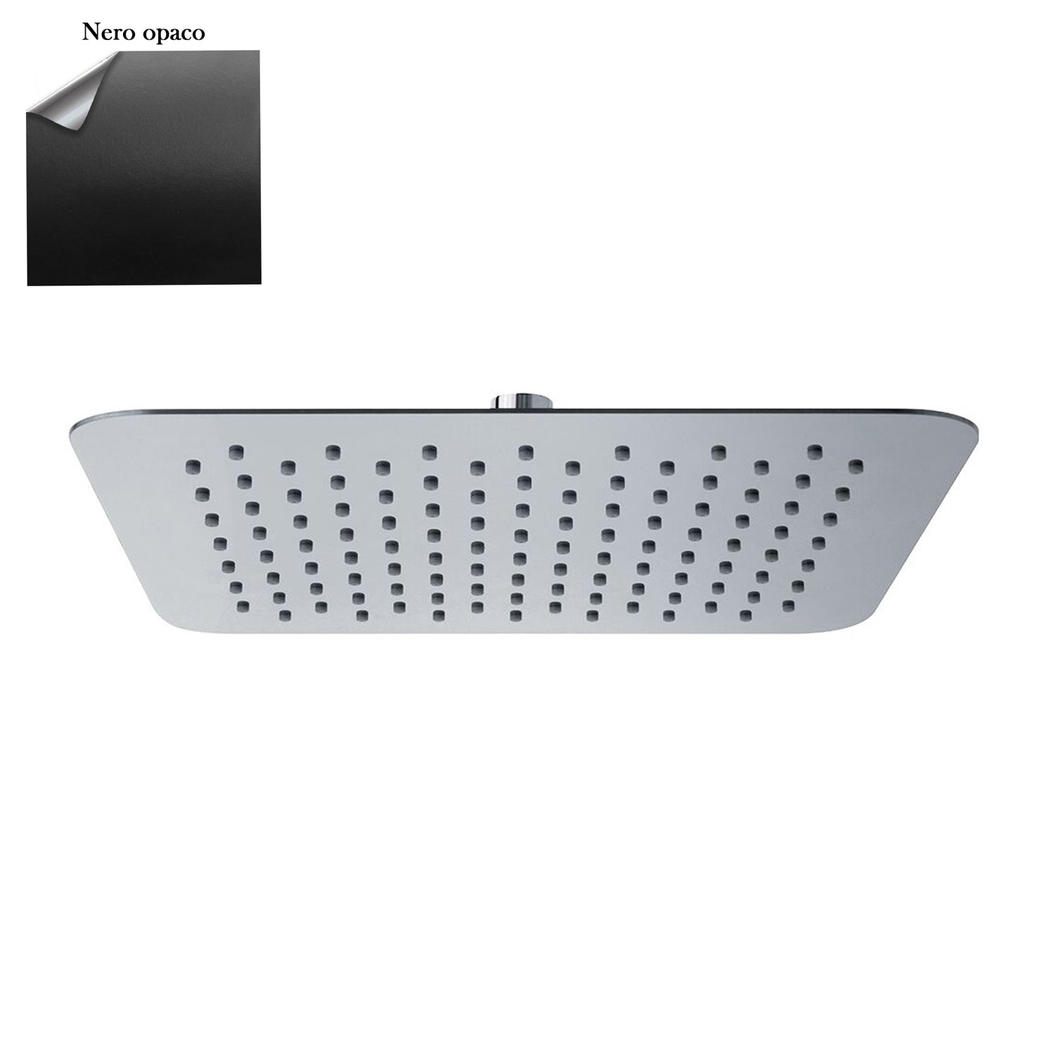 Soffione Lisbona 300mm anticalcare ultrasottile nero