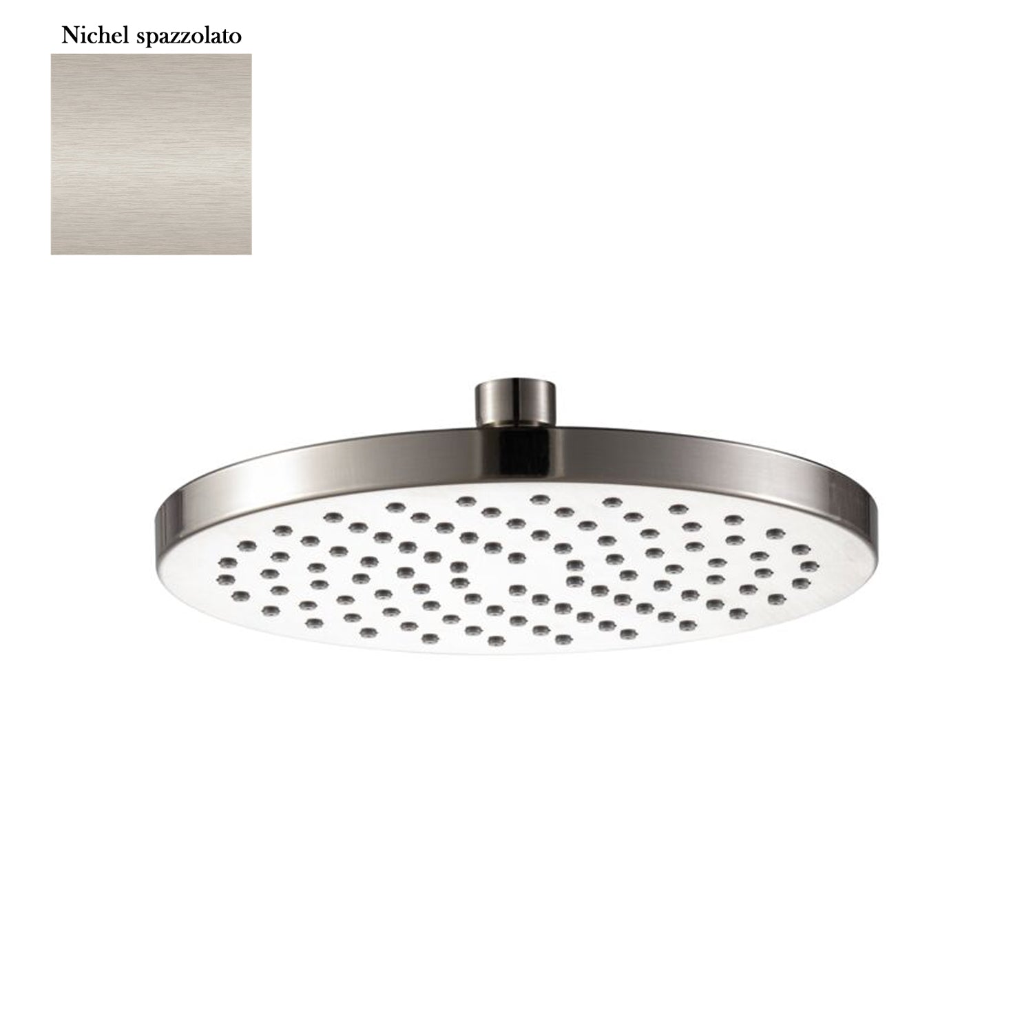 Soffione Chelsea 200mm anticalcare in abs nichel