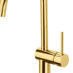 Miscelatore Lavello Monoforo in ottone rifinitura Honey Gold Paffoni Light Exclusive Edition