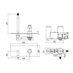 Miscelatore lavabo Incasso 2 Fori serie Light modello LIG105ST Steel Looking Paffoni