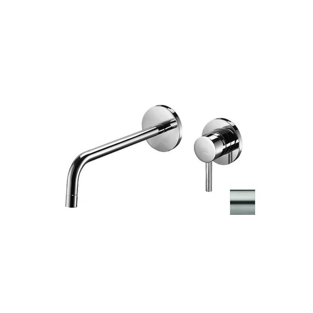 Miscelatore ad incasso per lavabo a 2 fori serie Light modello LIG105ST70 Steel looking Paffoni