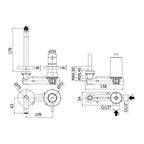 Miscelatore ad incasso per lavabo a 2 fori serie Light modello LIG106CR70 Cromo Paffoni