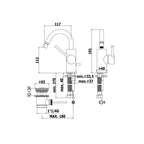 Miscelatore Bidet serie Light modello LIG138NO Nero Opaco Paffoni