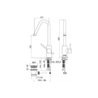 Miscelatore lavabo con scarico automatico serie Light modello LIG977CR cromo Paffoni