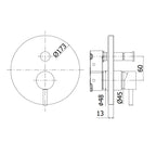 Miscelatore doccia Incasso Con Deviatore serie Light modello LIGBOX015NO/M colore Nero Opaco Paffoni