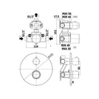 Miscelatore termostatico incasso doccia serie Light modello LIQ013ST steel looking Paffoni