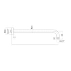 Braccio doccia Lusso l. 400 mm Paffoni - Steel Looking