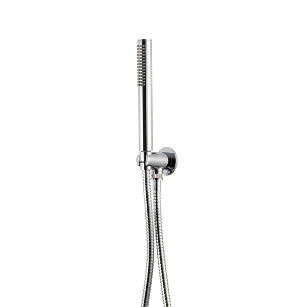 Kit doccia con incasso a due vie e soffione tondo 200 mm in ottone cromato Ottomix