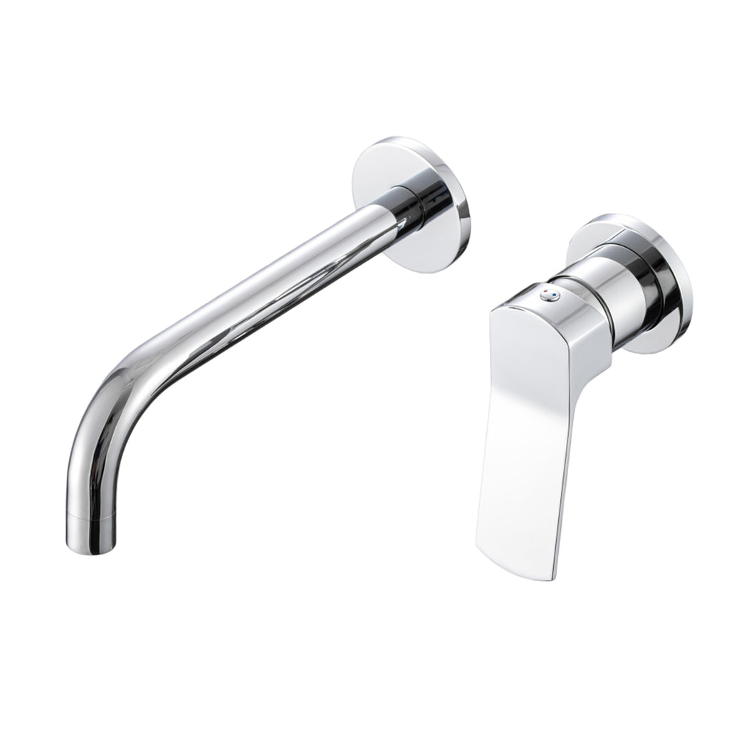 Miscelatore lavabo incasso serie Lumix in ottone cromato