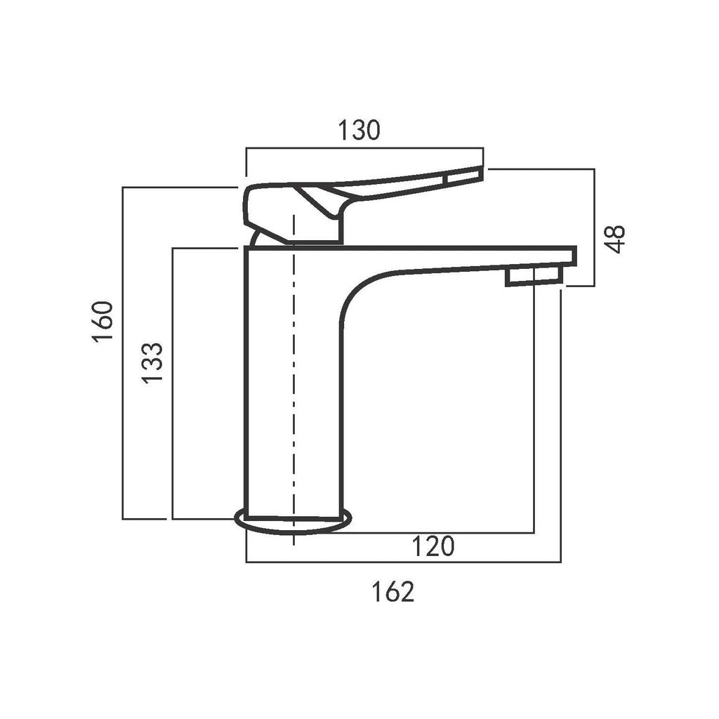 Coppia di miscelatori per lavabo e bidet serie Lumix in ottone cromato